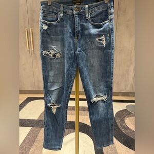 Genetic Denim Straight Leg Distressed Jeans - Blue